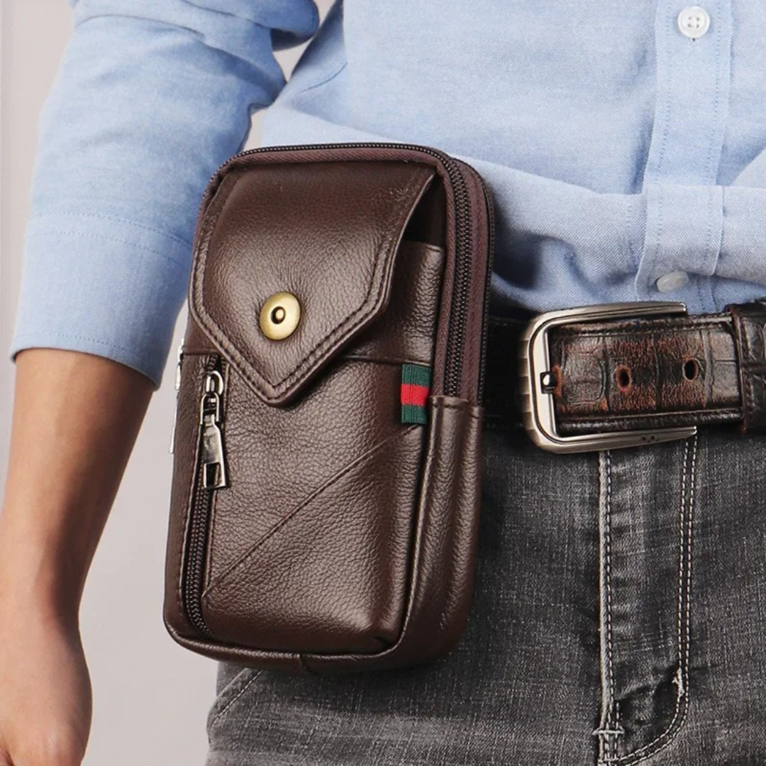Pochette En Cuir Véritable 100%