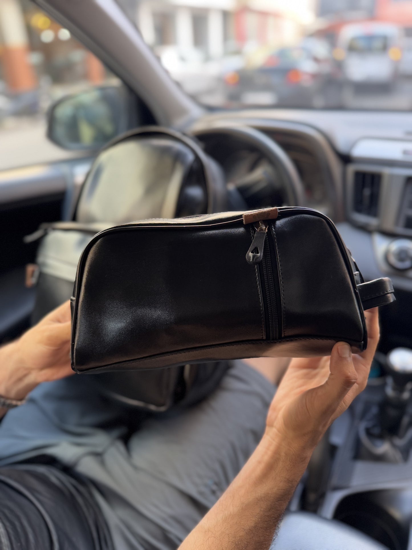 Pack Cartable+ Pochette +Porte-cartes En Semi Cuir