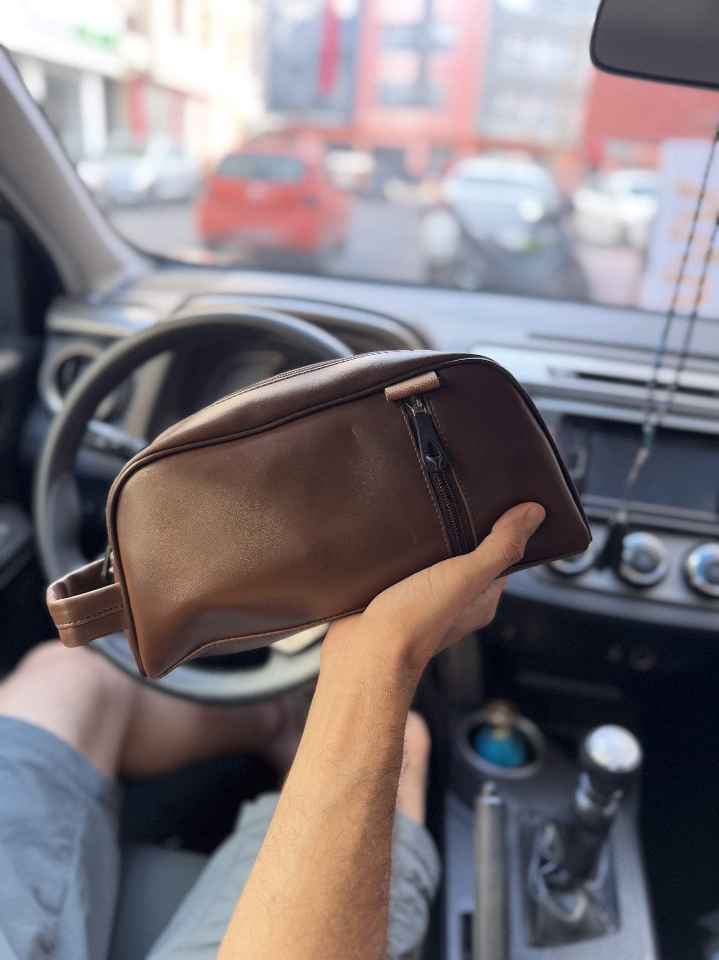Pack Cartable+ Pochette +Porte-cartes En Semi Cuir