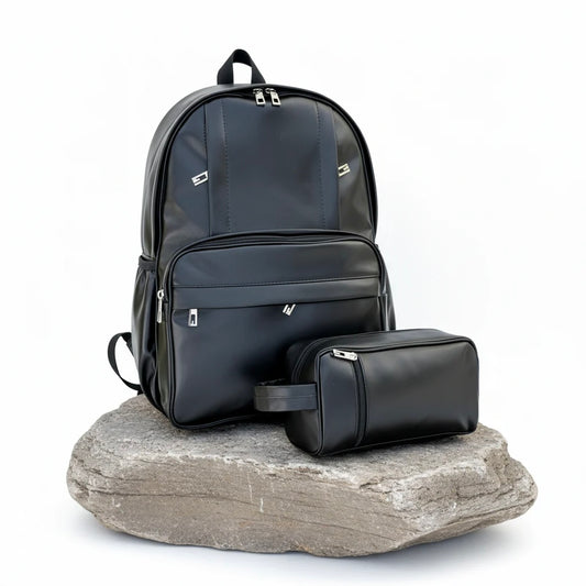 CARTABLE+POCHETTE SEMI-CUIR