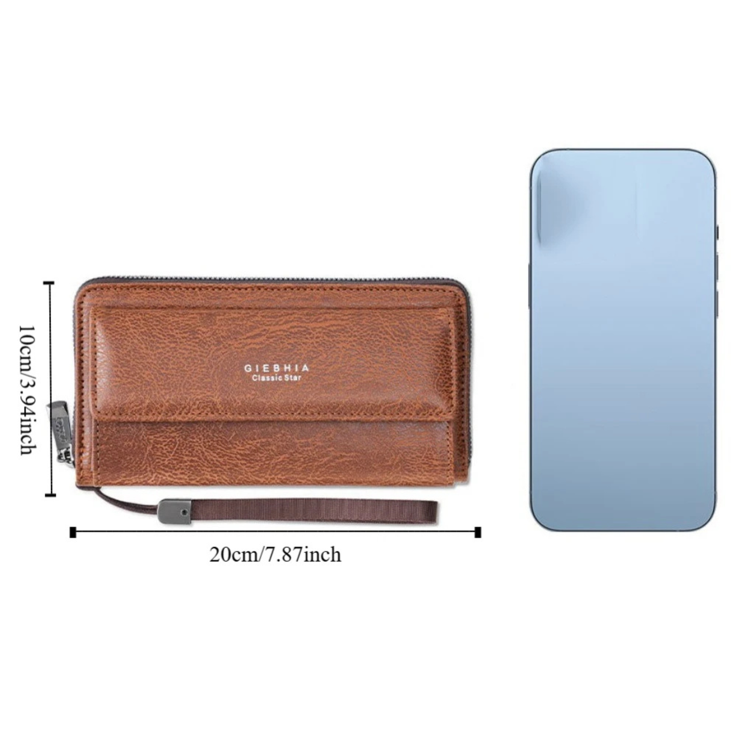 Pochette GIEBHIA En Cuir Avec Dragonne