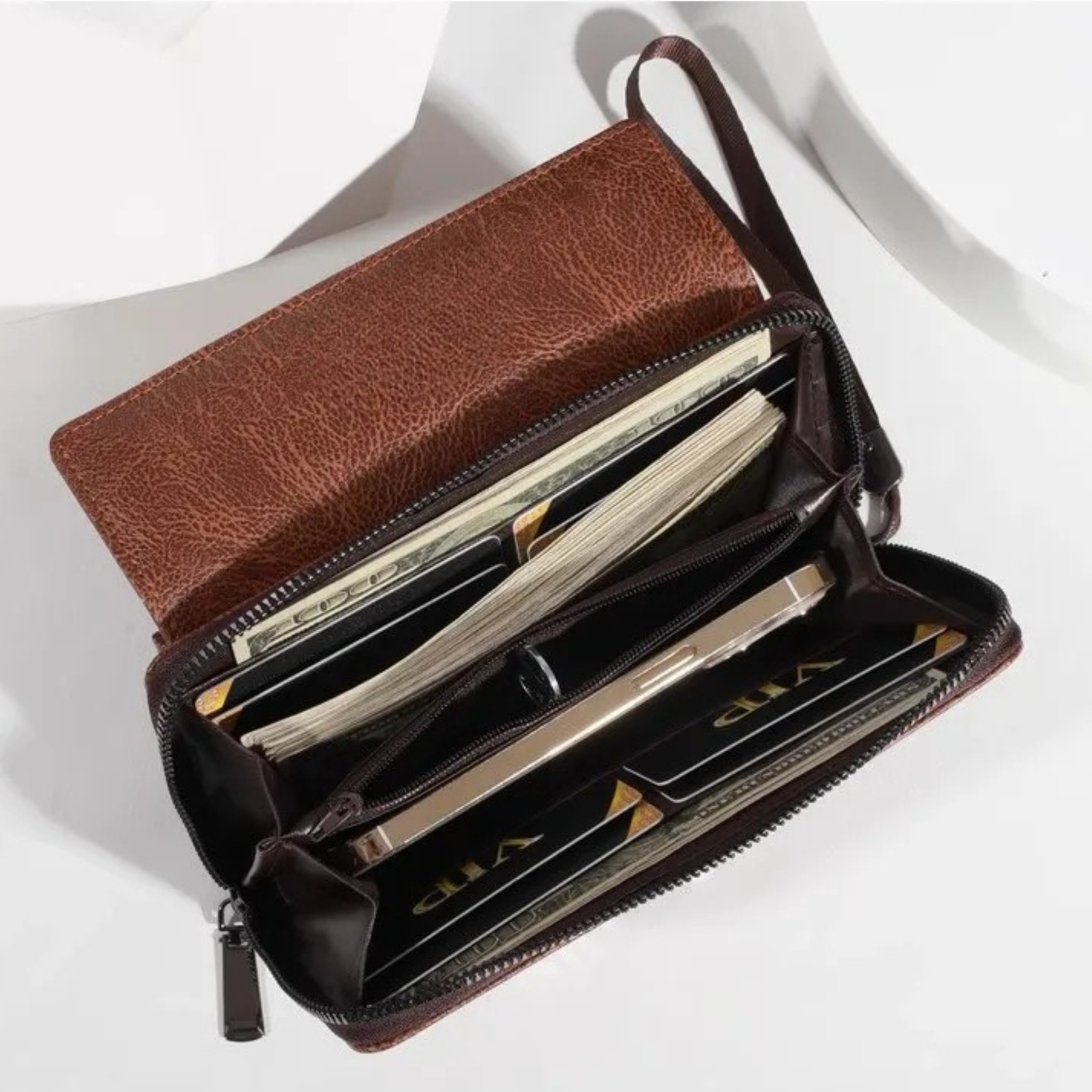 Pochette GIEBHIA En Cuir Avec Dragonne