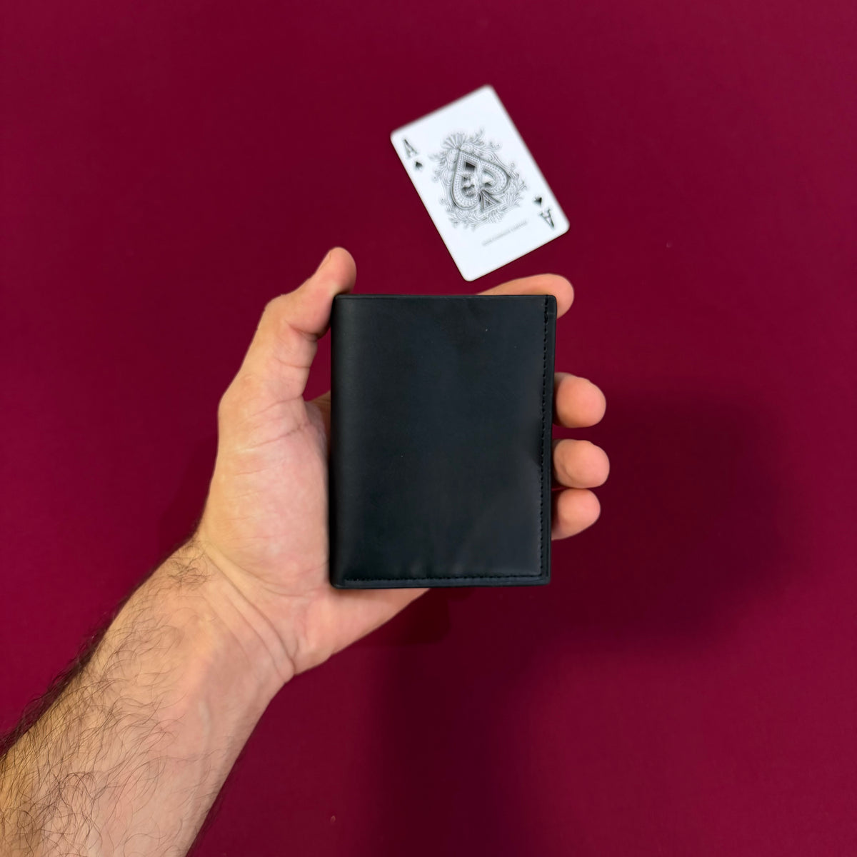 Portefeuille Slim en Cuir PU Simple