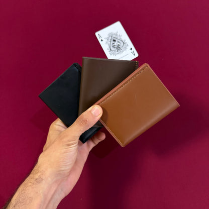 Portefeuille Slim en Cuir PU Simple