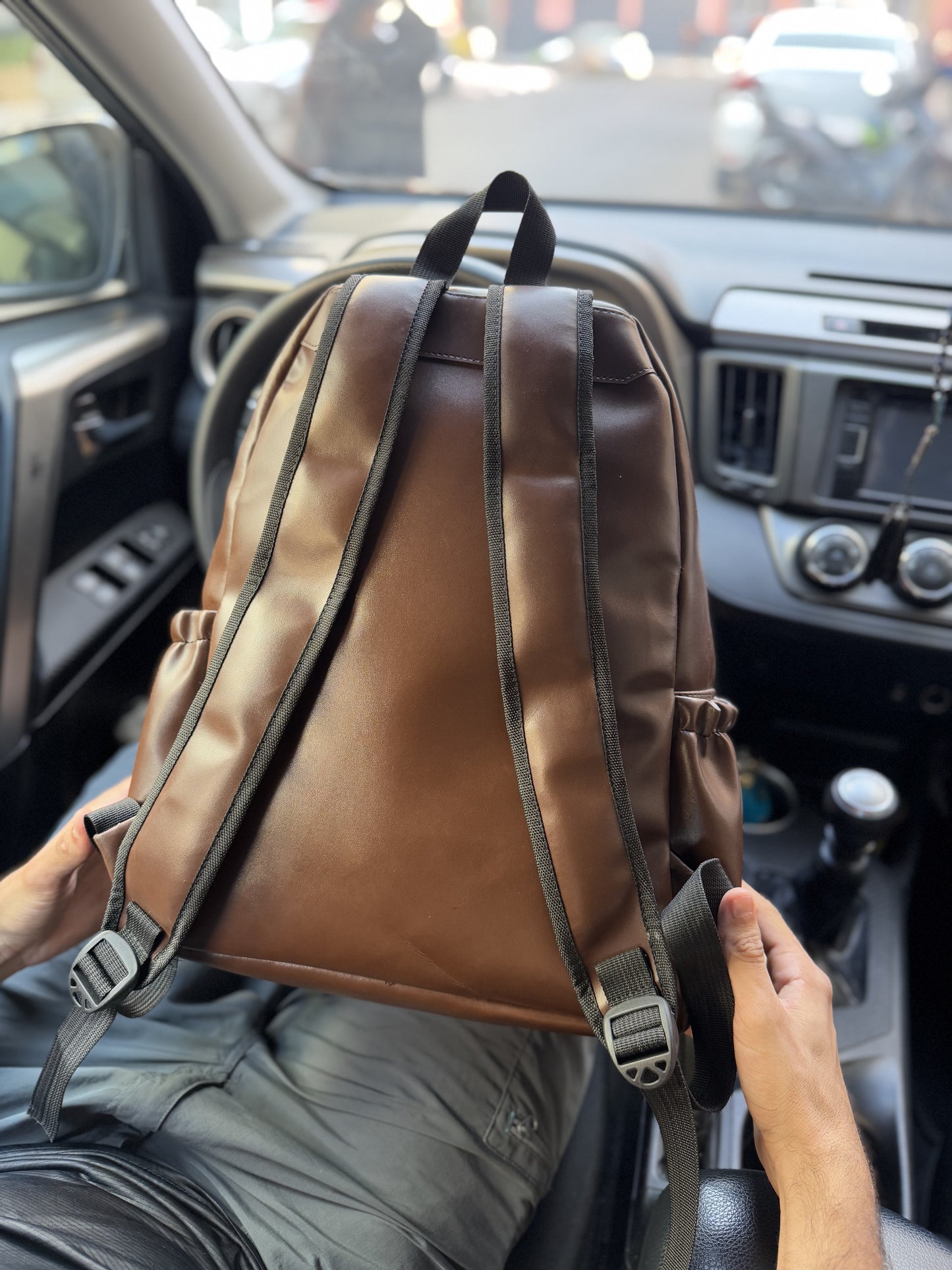 Pack Cartable+ Pochette +Porte-cartes En Semi Cuir