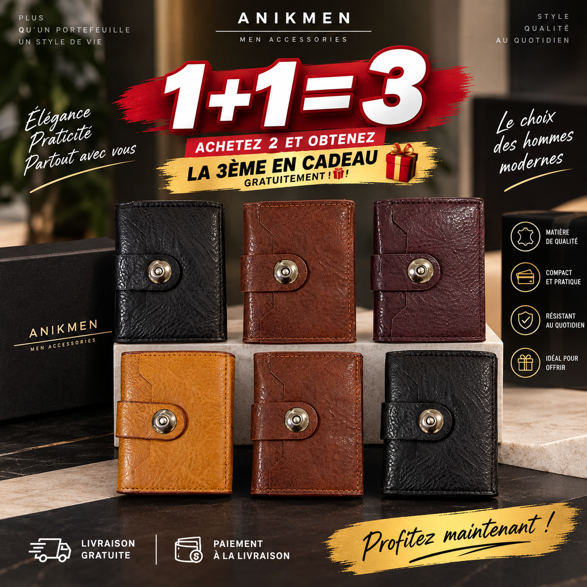 Portefeuille Pop-Up Antivol